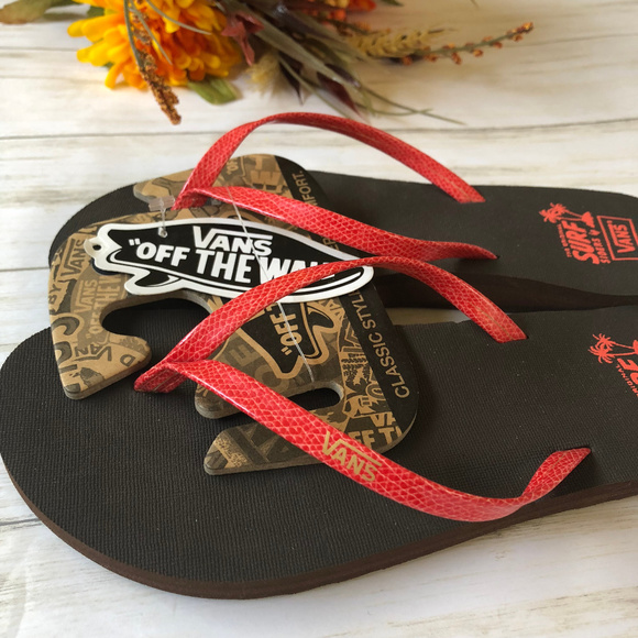 Vans Shoes - Vans Brown Coral Flip Flops Sandals